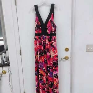 Fashion Bug | Dresses | Fashion Bug Pink And Purple Floral Print Maxi Dress  Size 26 | Poshmark